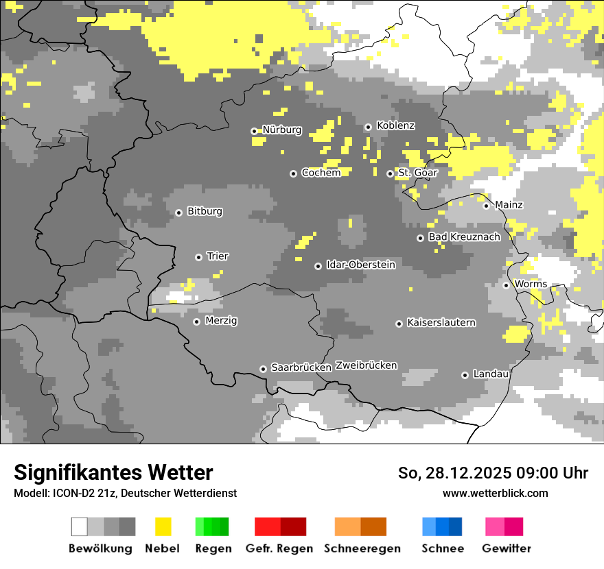 Modellkarten Signifikantes Wetter