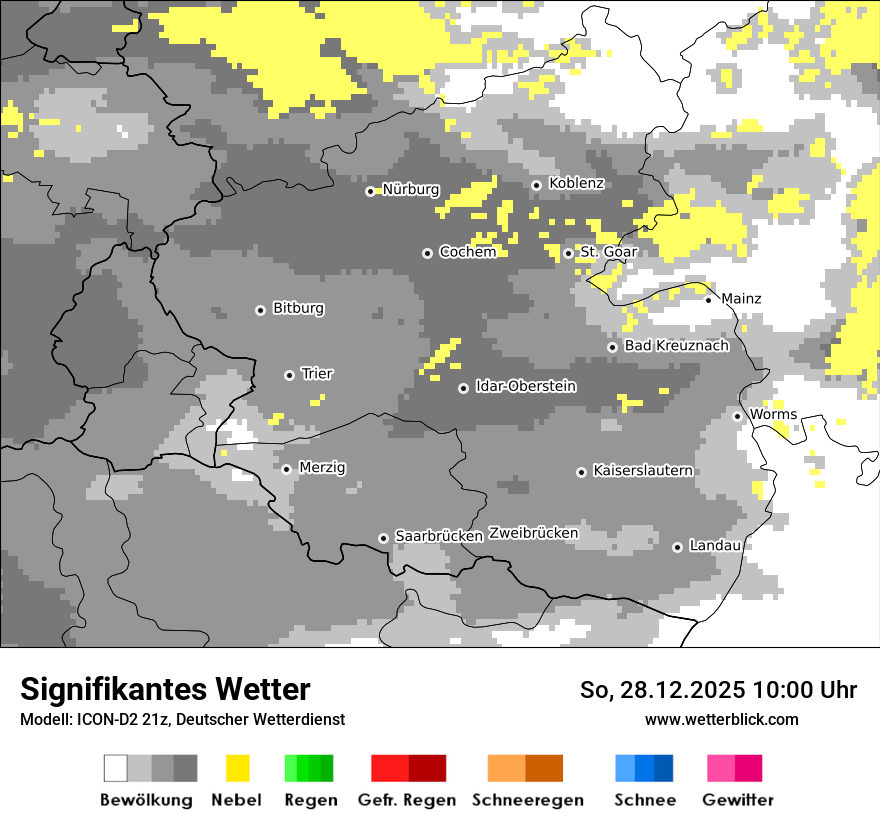 Modellkarten Signifikantes Wetter