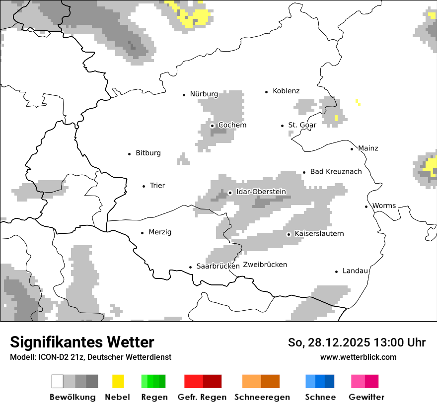 Modellkarten Signifikantes Wetter