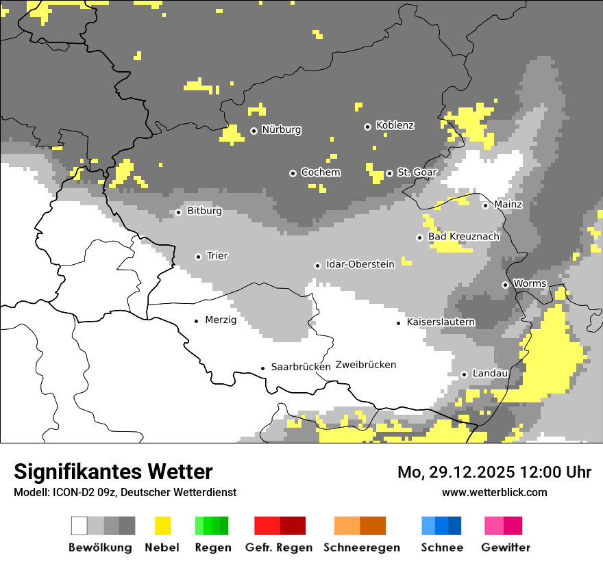 Modellkarten Signifikantes Wetter