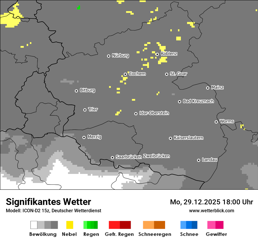 Modellkarten Signifikantes Wetter