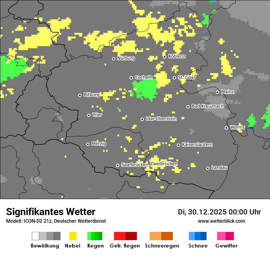 Modellkarten Signifikantes Wetter