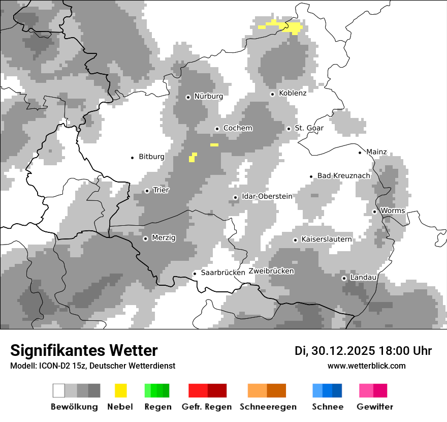 Modellkarten Signifikantes Wetter