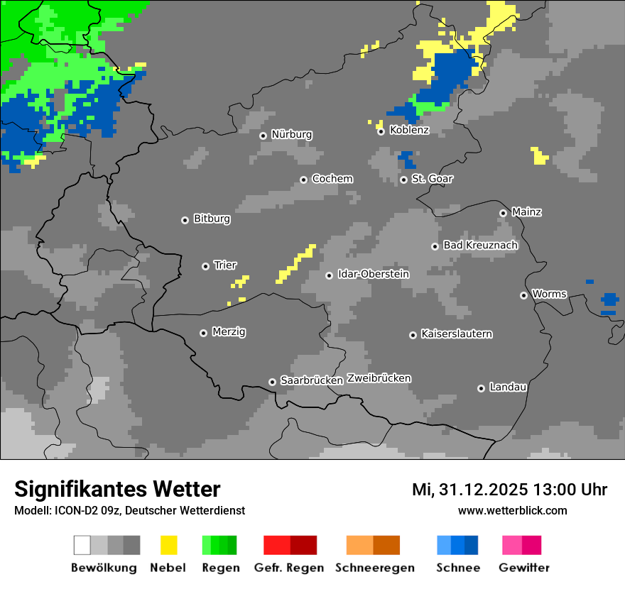Modellkarten Signifikantes Wetter