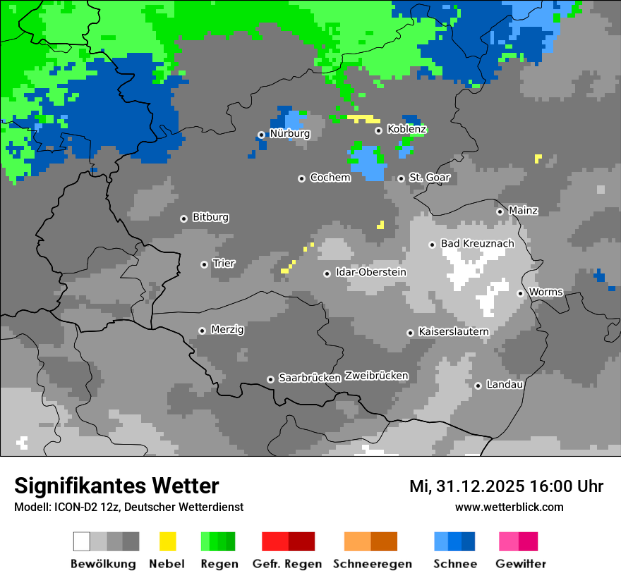 Modellkarten Signifikantes Wetter