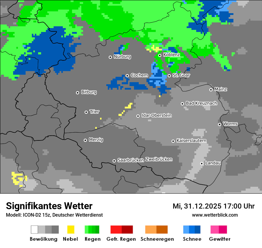 Modellkarten Signifikantes Wetter