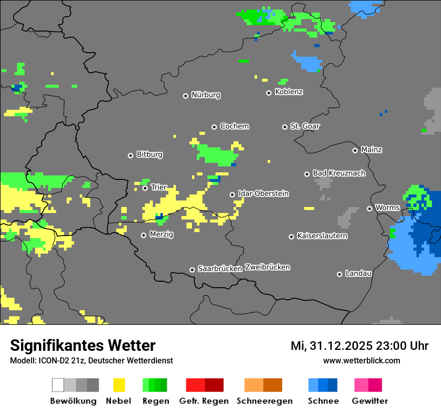 Modellkarten Signifikantes Wetter