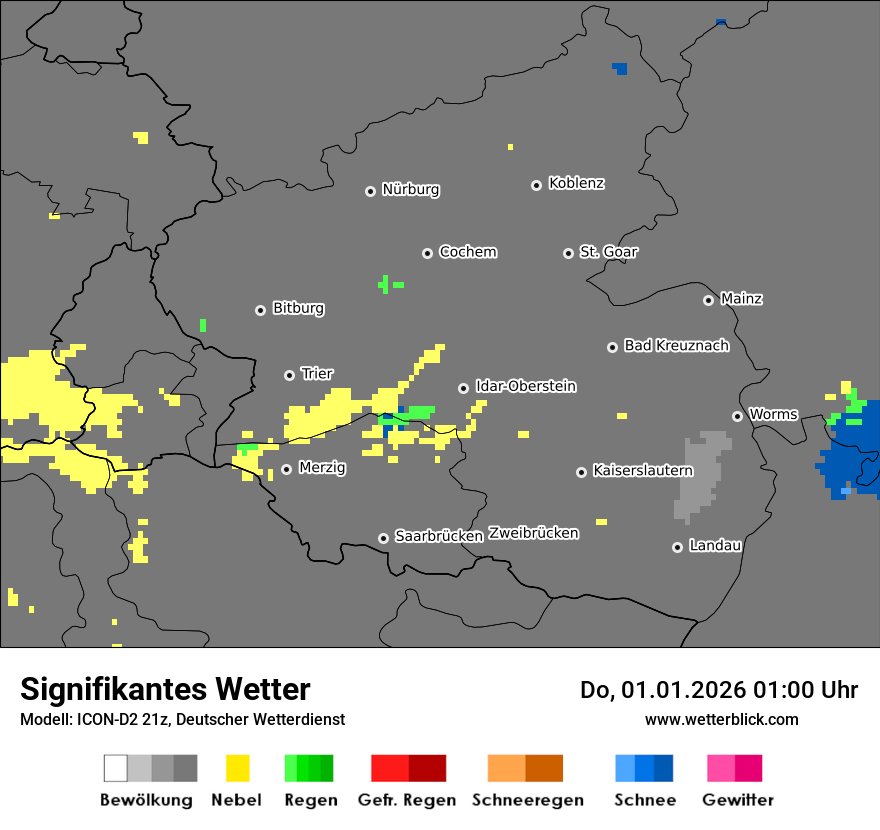 Modellkarten Signifikantes Wetter