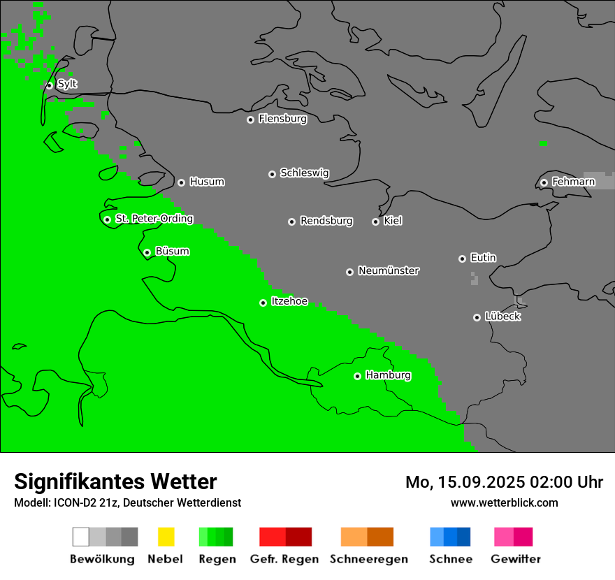 Modellkarten Signifikantes Wetter