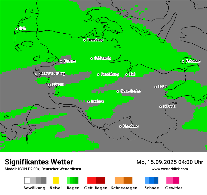 Modellkarten Signifikantes Wetter