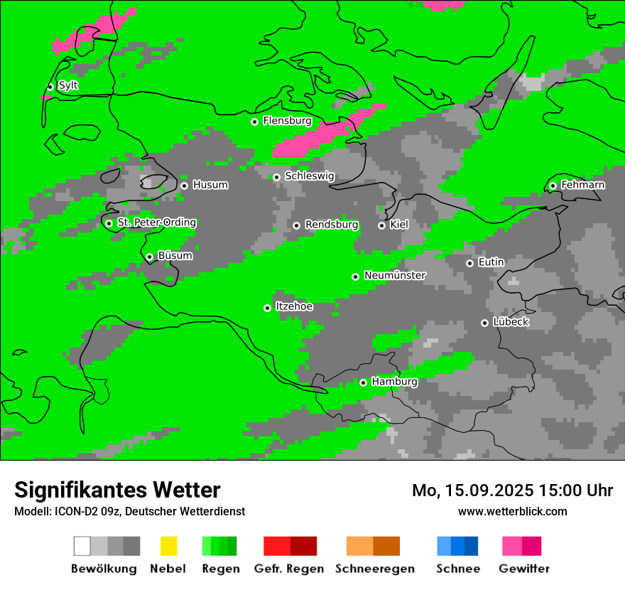 Modellkarten Signifikantes Wetter