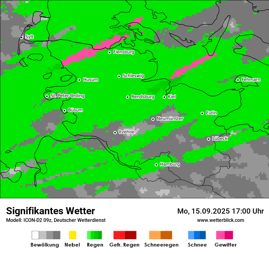 Modellkarten Signifikantes Wetter