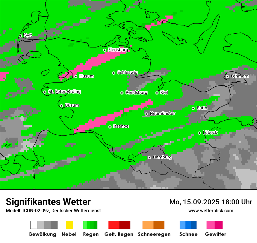 Modellkarten Signifikantes Wetter