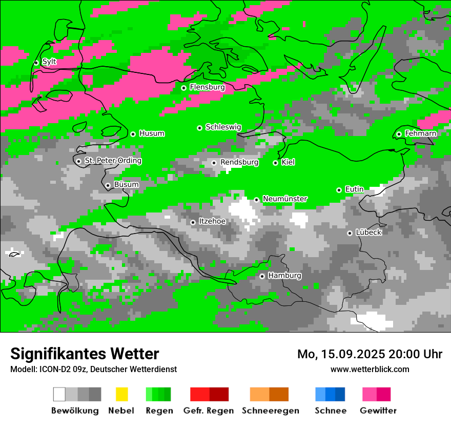 Modellkarten Signifikantes Wetter