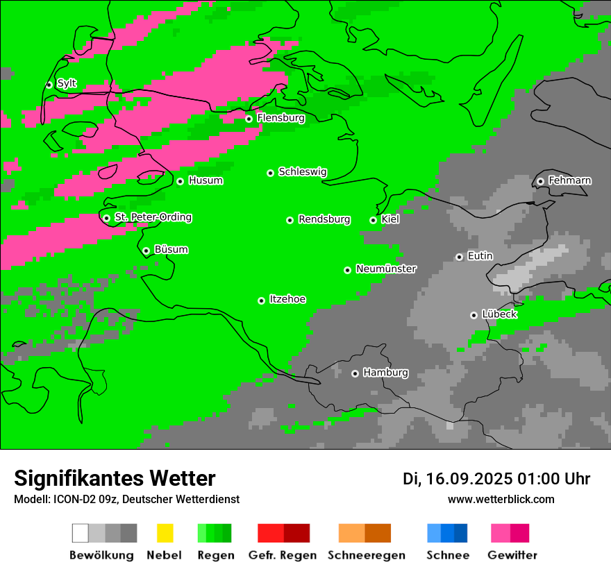 Modellkarten Signifikantes Wetter