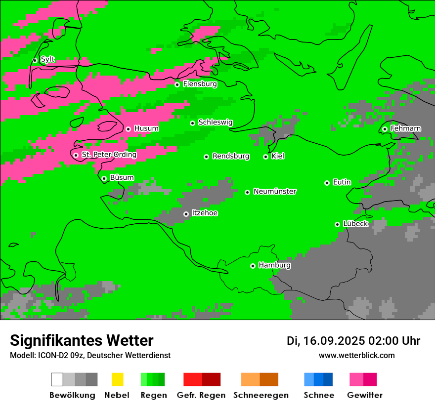 Modellkarten Signifikantes Wetter