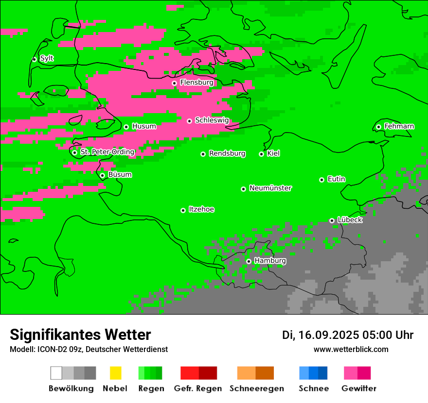 Modellkarten Signifikantes Wetter