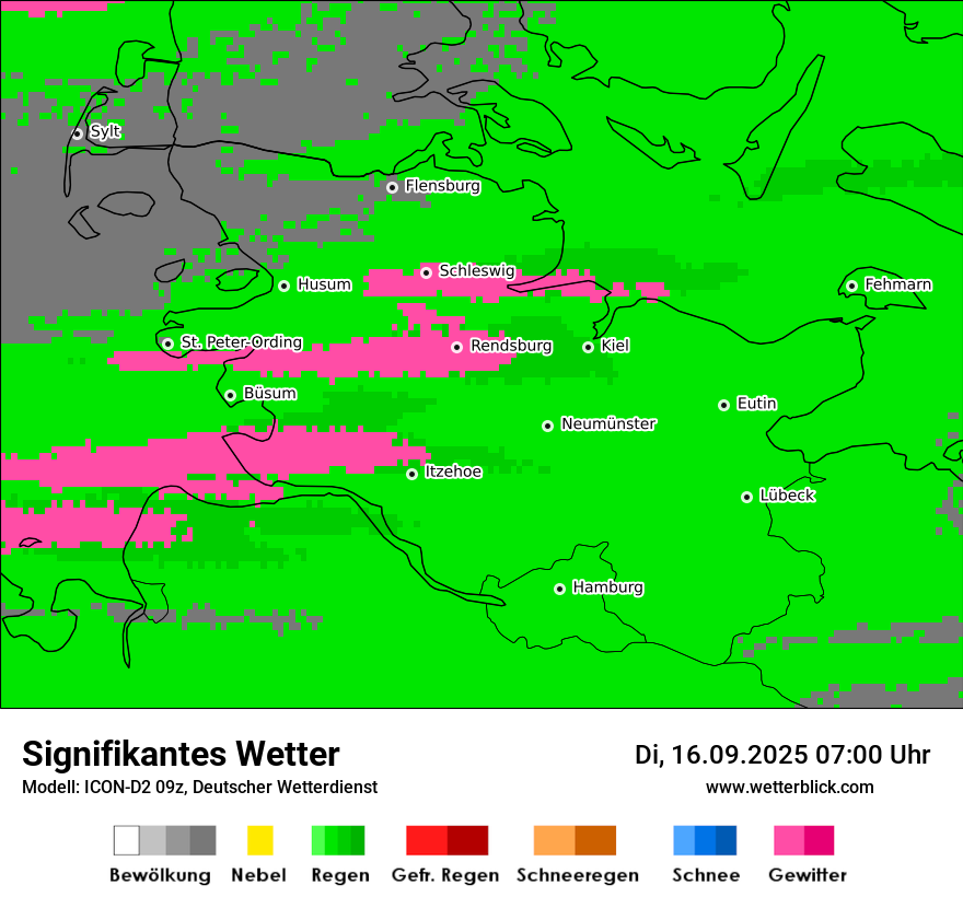 Modellkarten Signifikantes Wetter