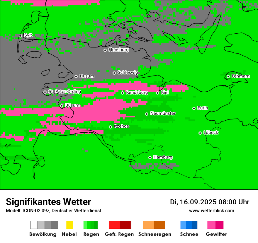 Modellkarten Signifikantes Wetter