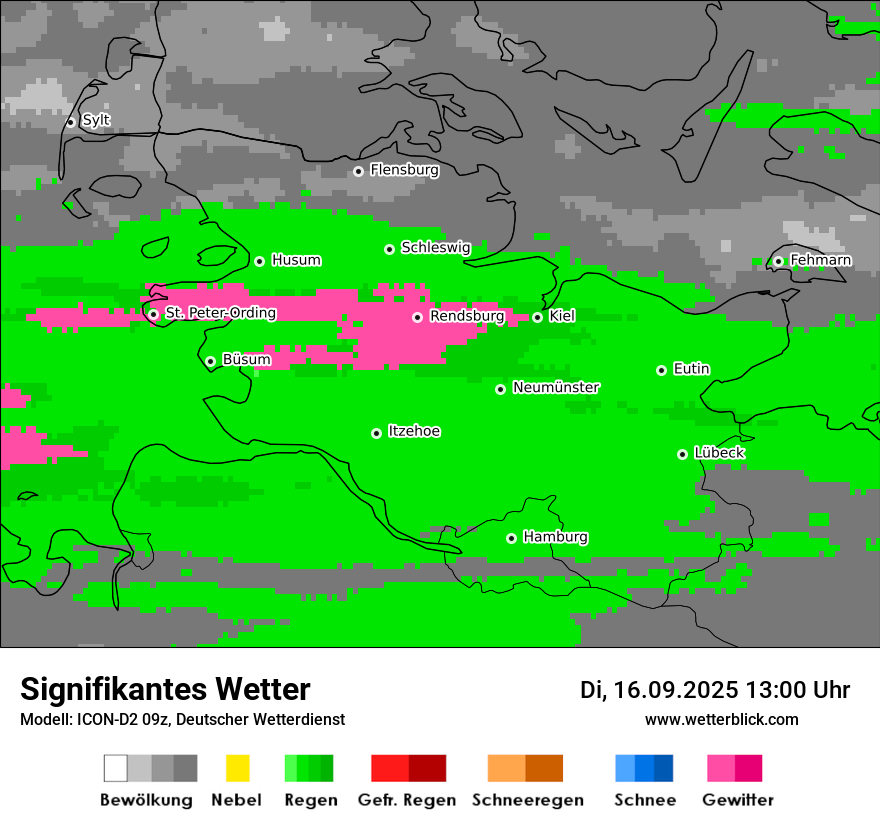 Modellkarten Signifikantes Wetter
