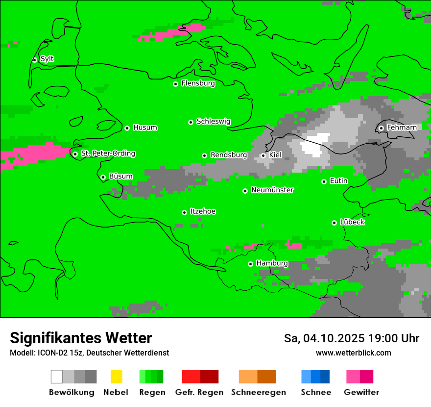 Modellkarten Signifikantes Wetter