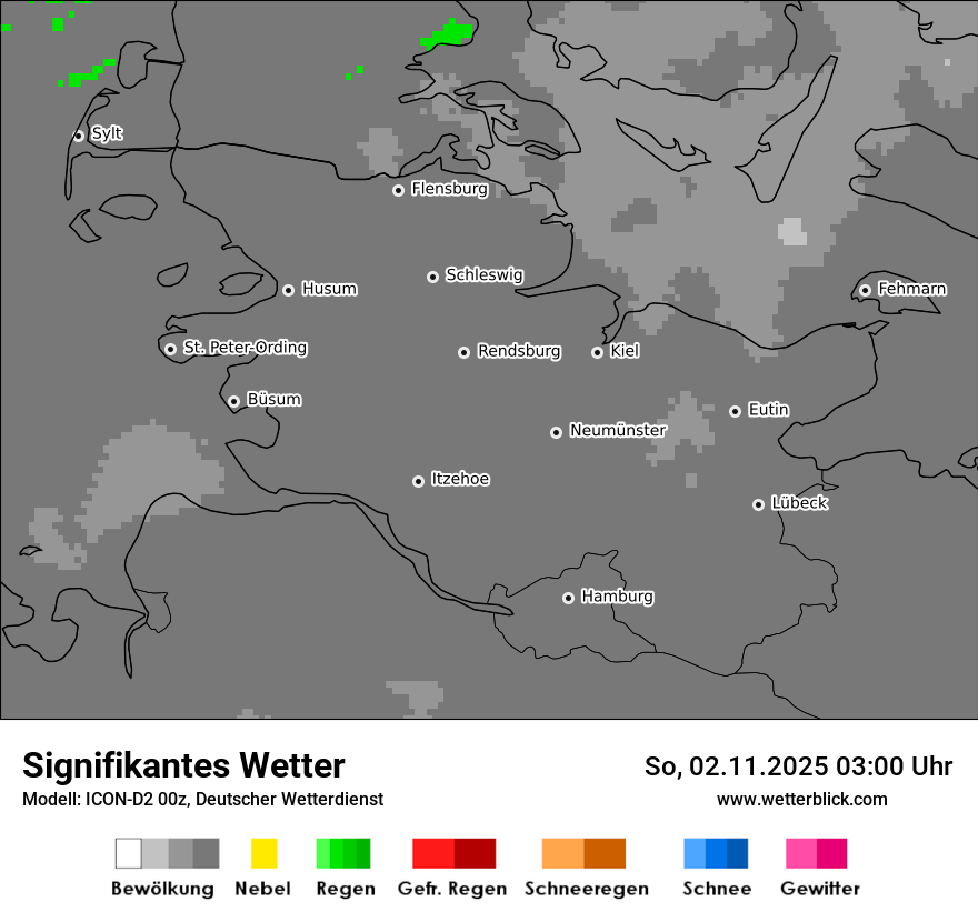 Modellkarten Signifikantes Wetter