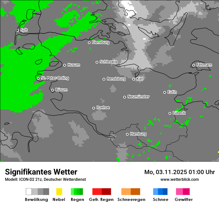 Modellkarten Signifikantes Wetter