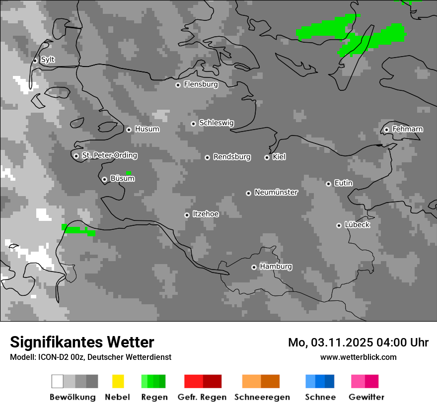 Modellkarten Signifikantes Wetter