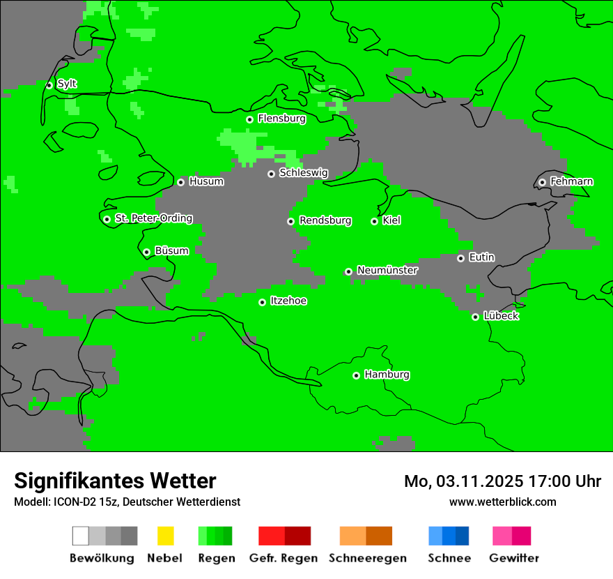 Modellkarten Signifikantes Wetter