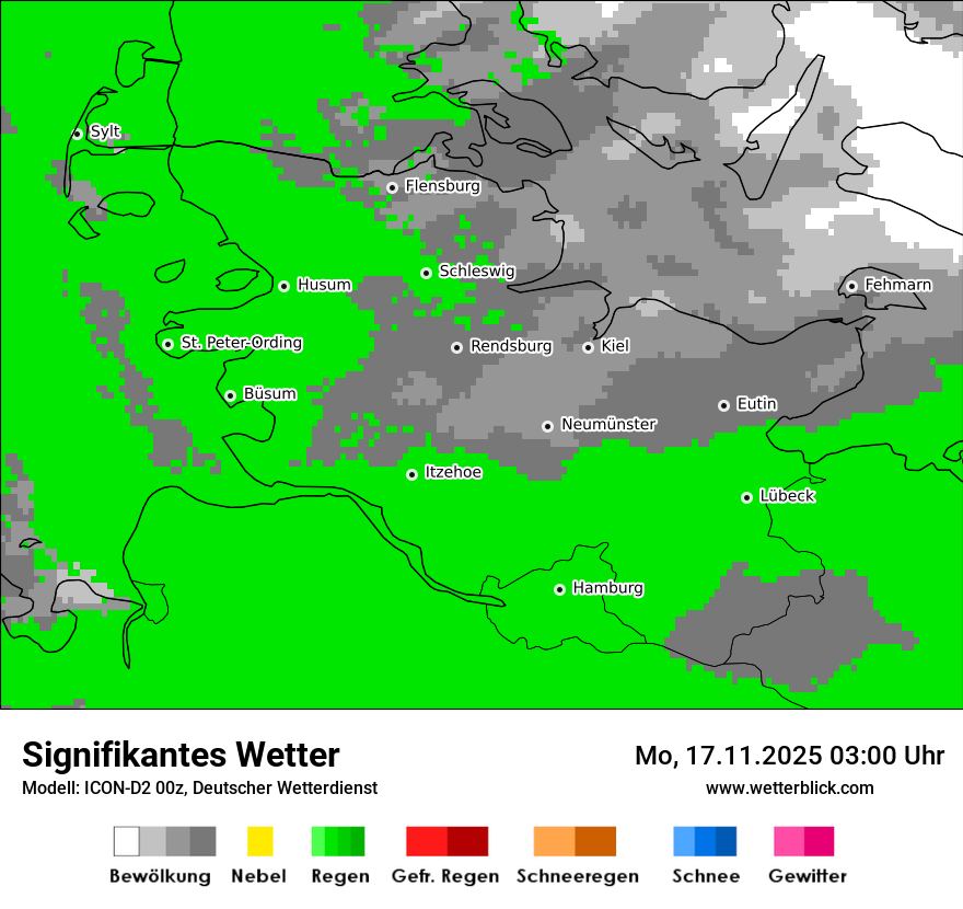 Modellkarten Signifikantes Wetter