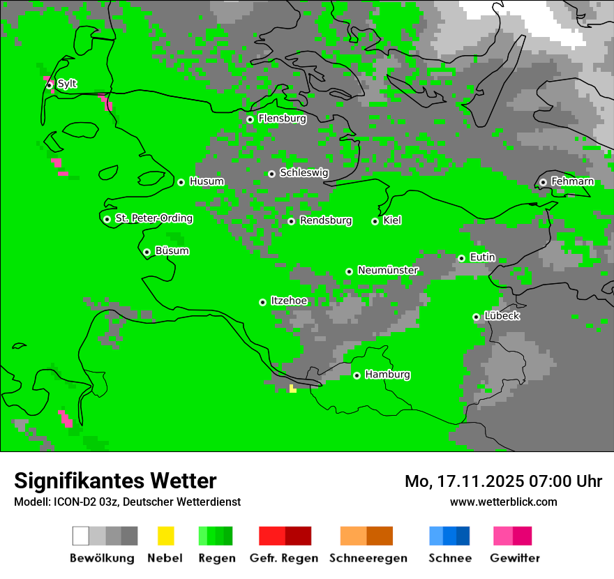 Modellkarten Signifikantes Wetter