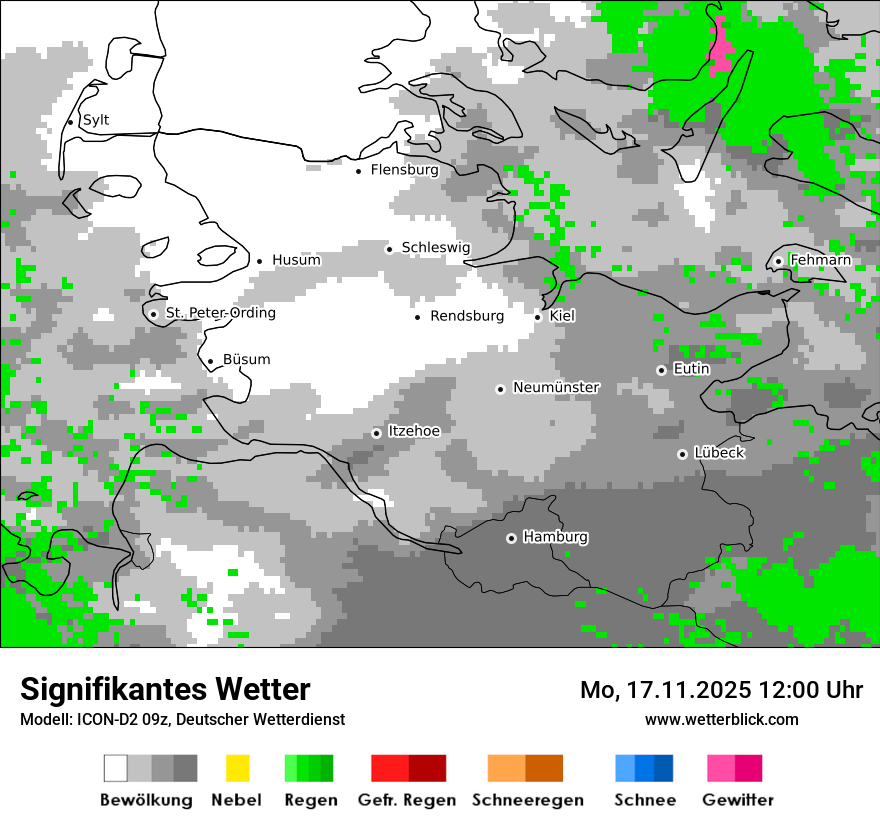 Modellkarten Signifikantes Wetter