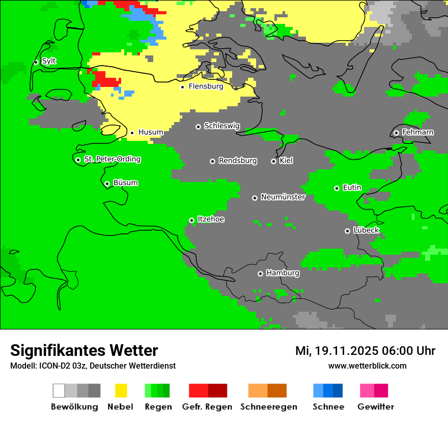 Modellkarten Signifikantes Wetter