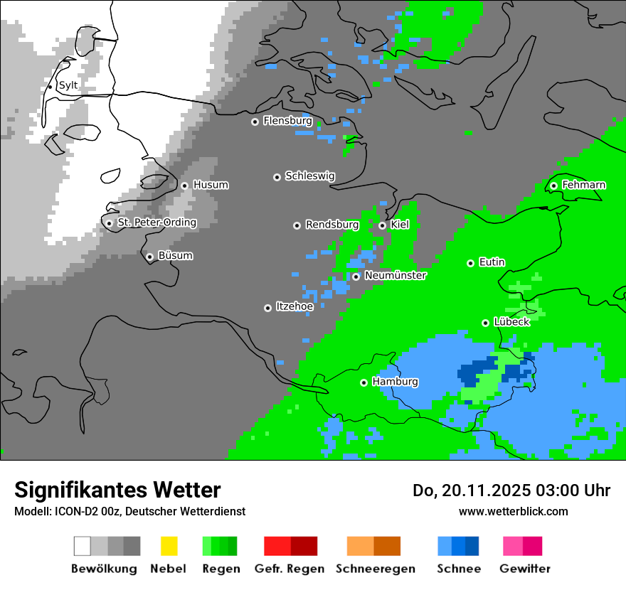Modellkarten Signifikantes Wetter