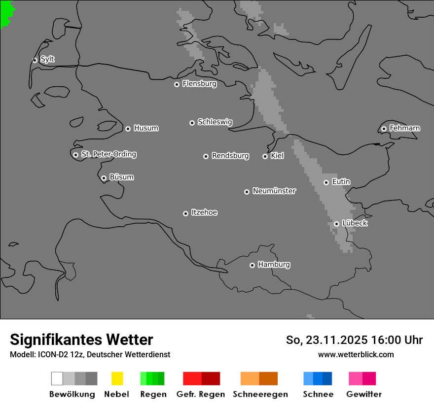 Modellkarten Signifikantes Wetter