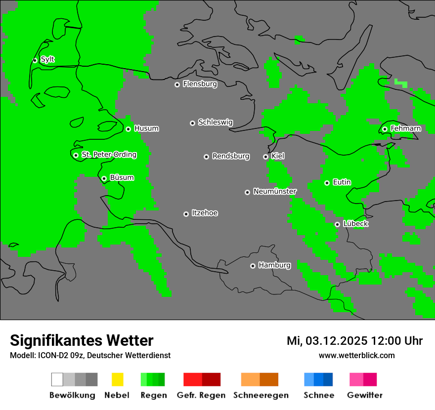 Modellkarten Signifikantes Wetter