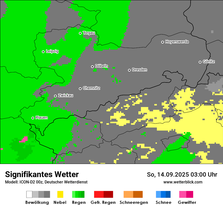 Modellkarten Signifikantes Wetter