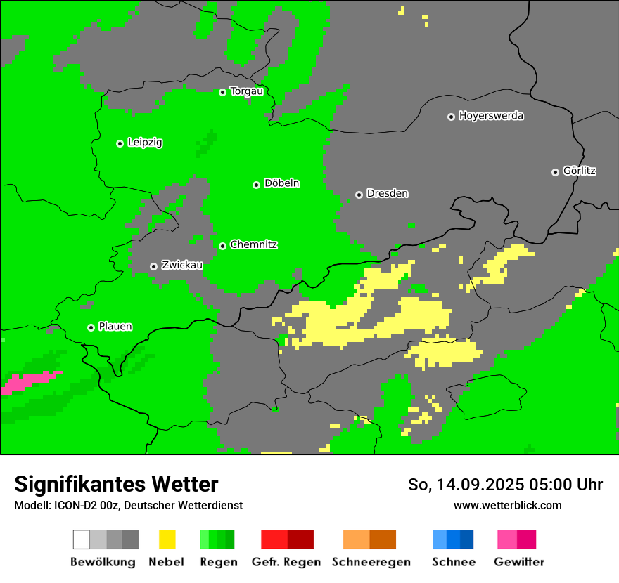 Modellkarten Signifikantes Wetter