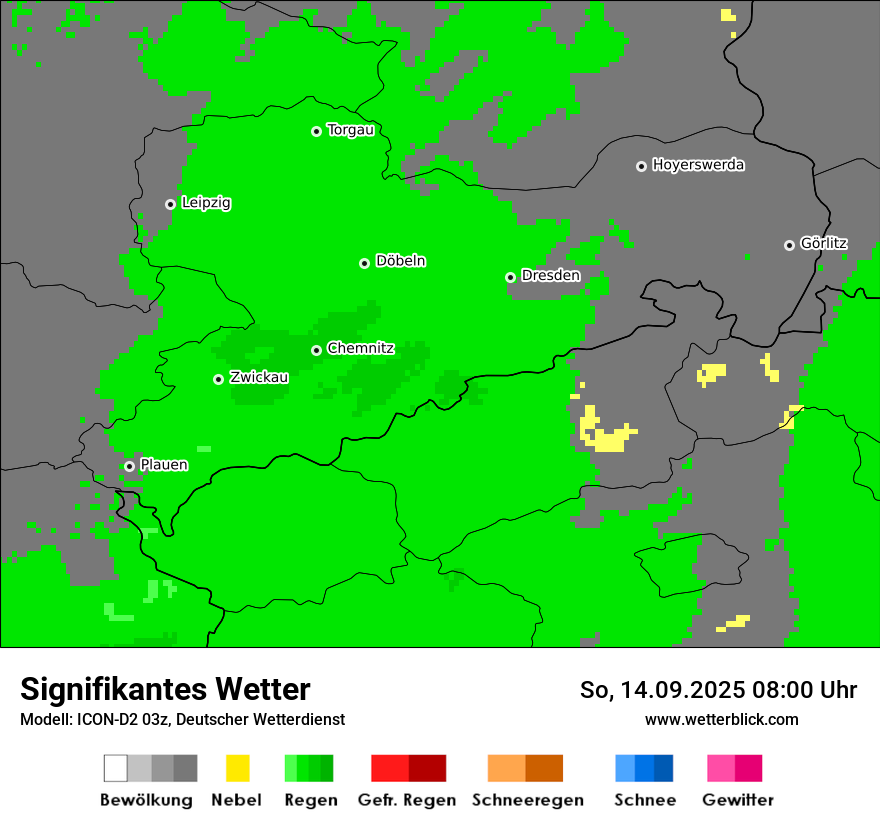 Modellkarten Signifikantes Wetter