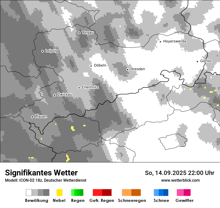 Modellkarten Signifikantes Wetter
