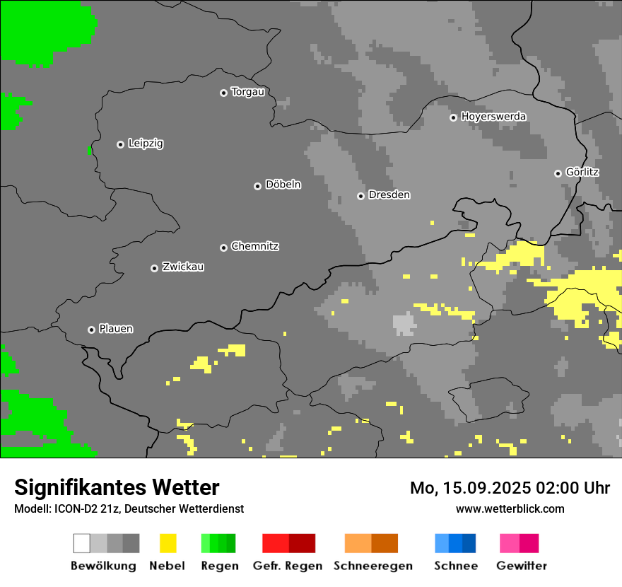 Modellkarten Signifikantes Wetter