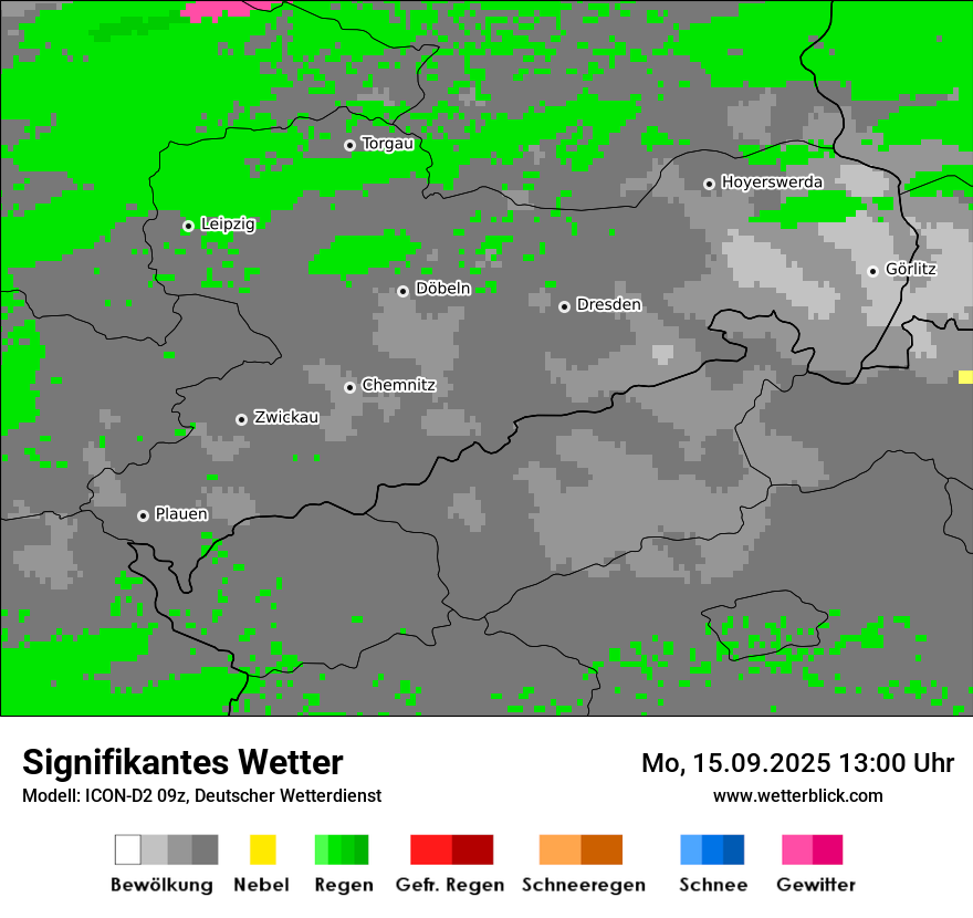 Modellkarten Signifikantes Wetter