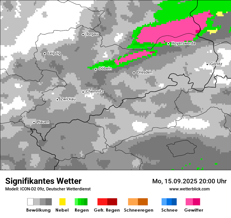 Modellkarten Signifikantes Wetter