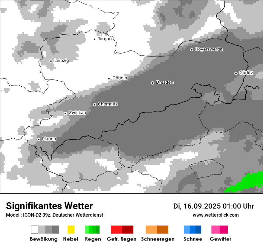 Modellkarten Signifikantes Wetter