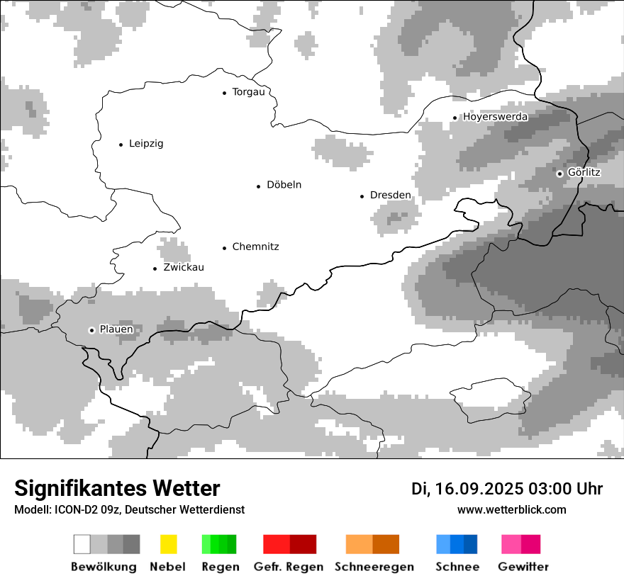 Modellkarten Signifikantes Wetter