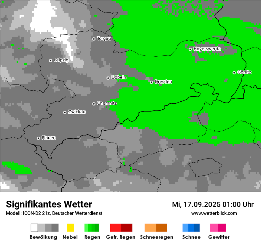 Modellkarten Signifikantes Wetter