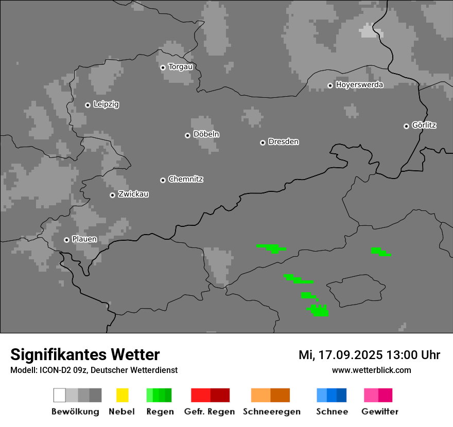 Modellkarten Signifikantes Wetter