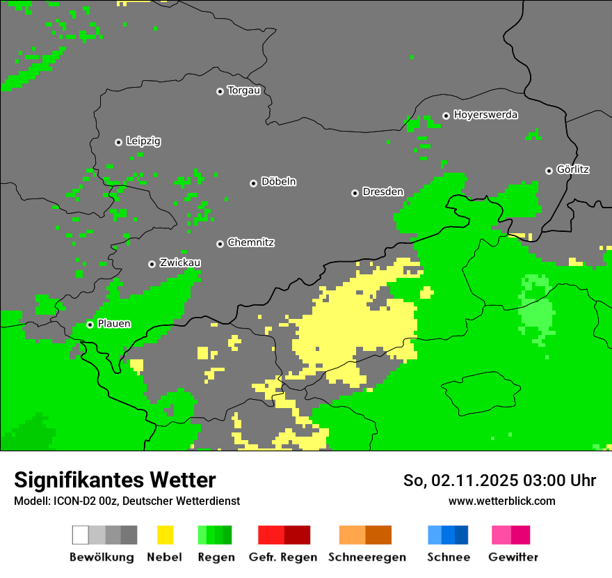 Modellkarten Signifikantes Wetter
