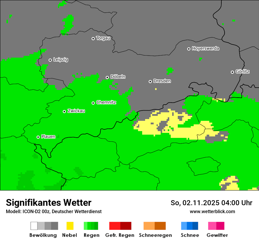 Modellkarten Signifikantes Wetter