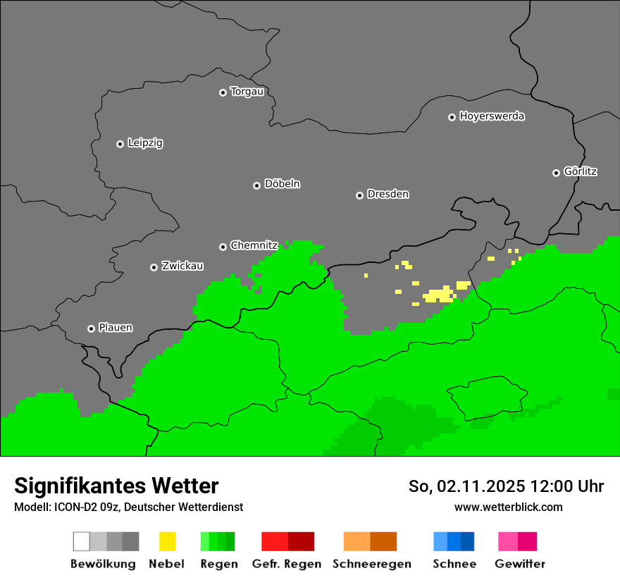 Modellkarten Signifikantes Wetter